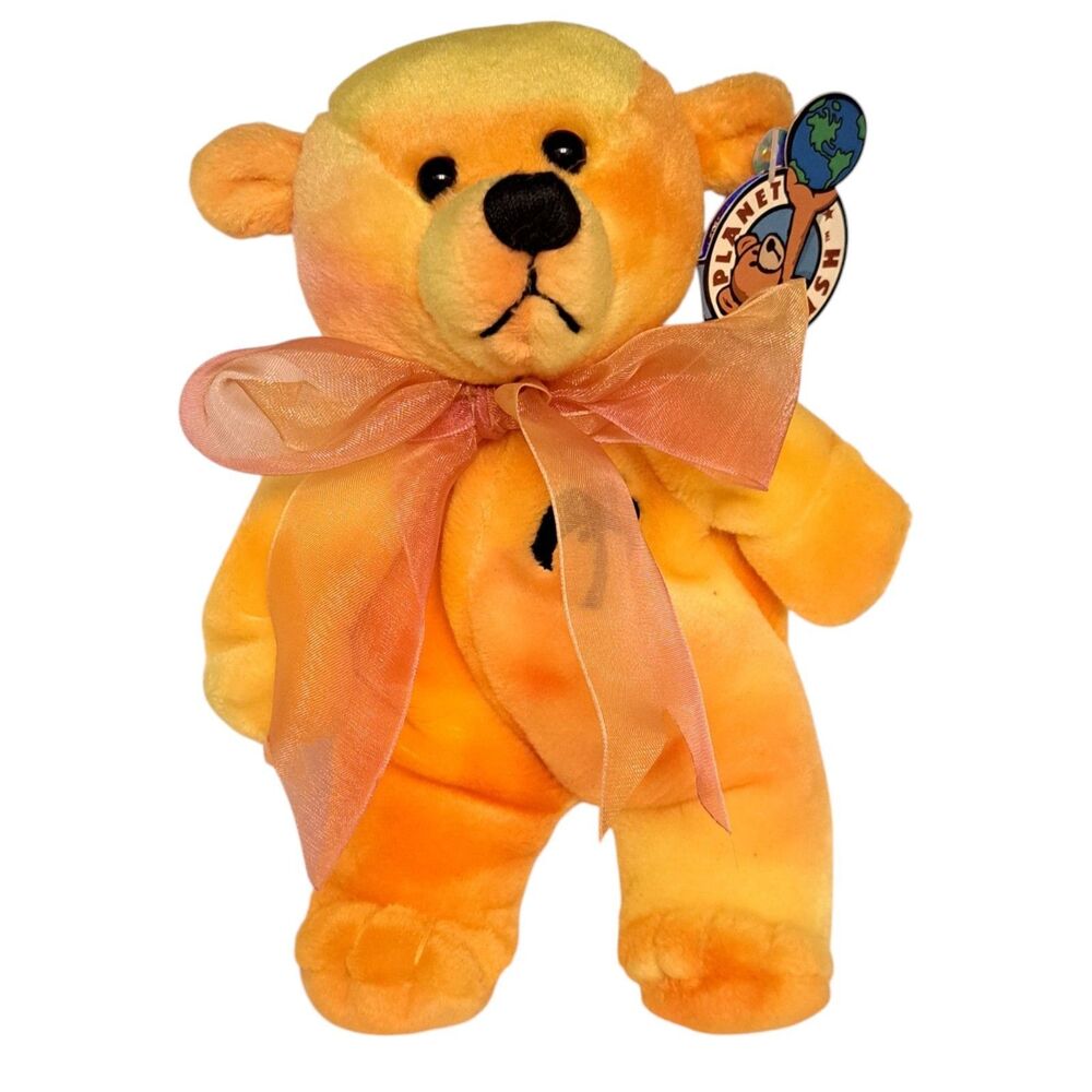 Vintage Planet Plush "Sunny" The Florida Bear by Sally Winey 1999 Yellow/Orange
